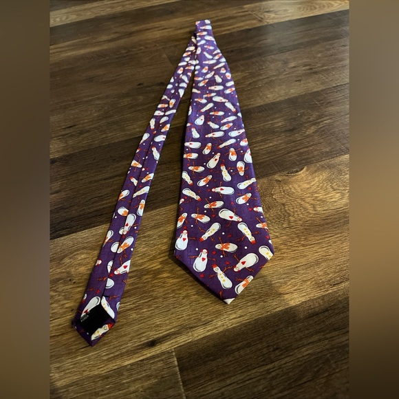 Mens Snowman Necktie (Purple) New  CMN - Picture 4 of 4